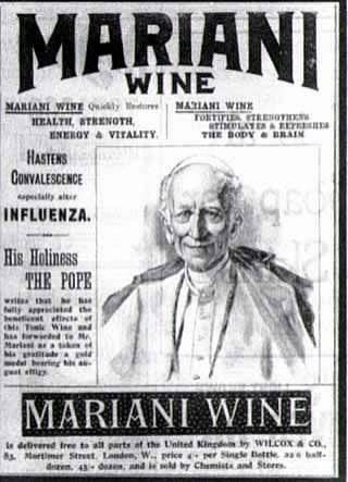 Cocaine laced Mariani Wine